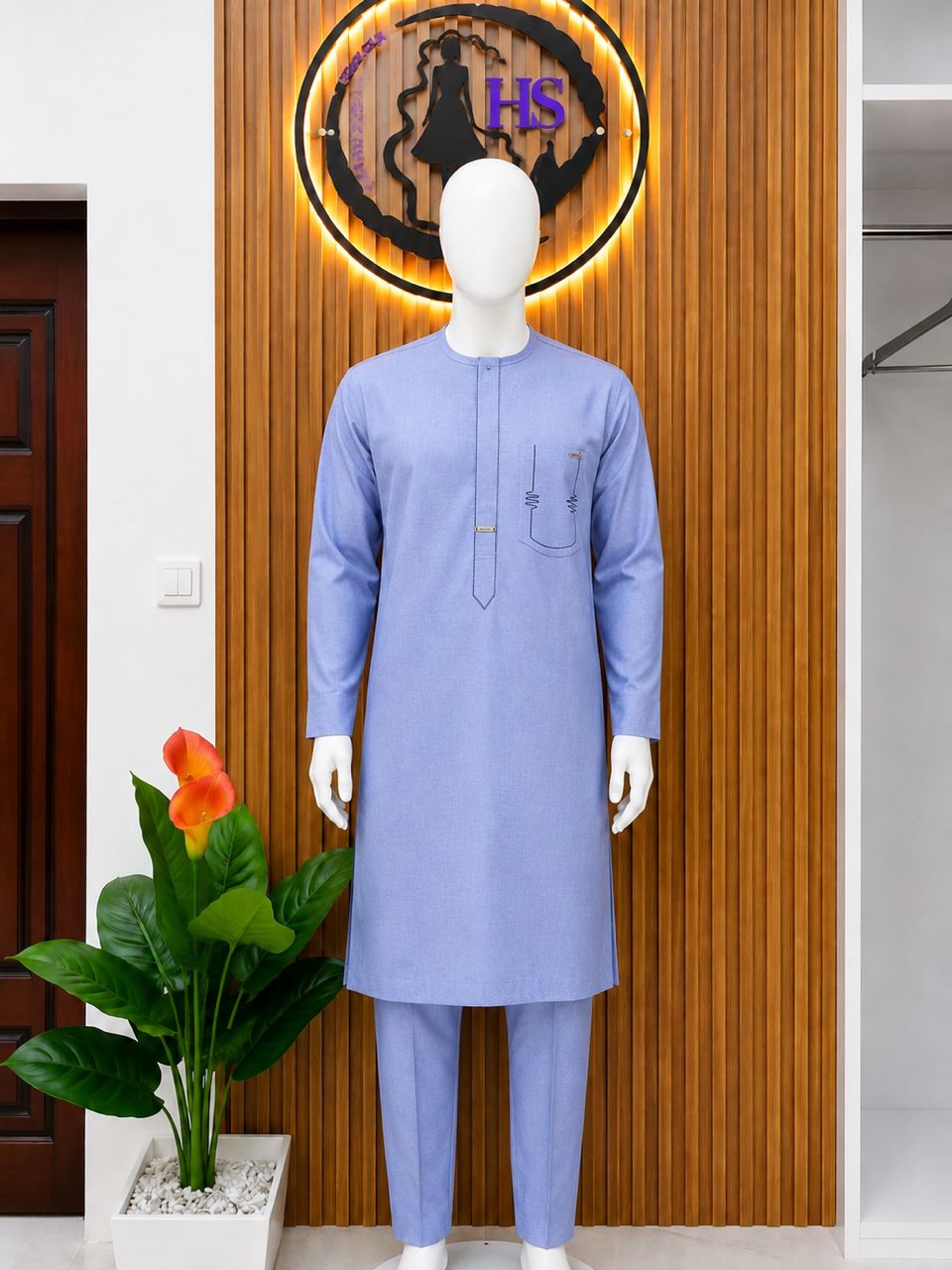 sky blue kaftan