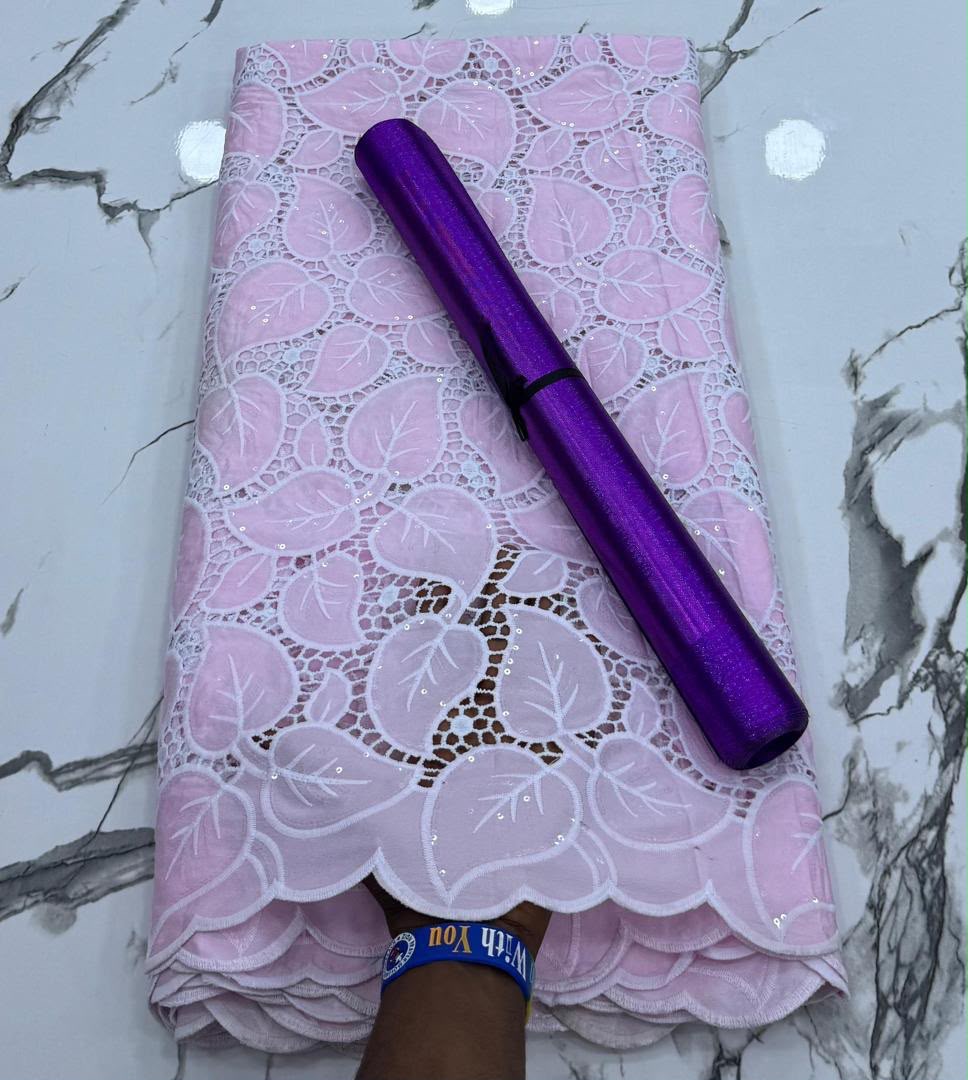 Pink Cord Lace (with Organza)