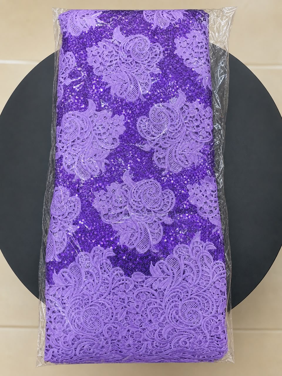 Purple Beaded Lace