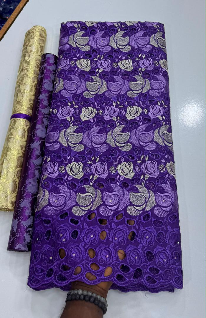 Purple Rose Beaded Lace