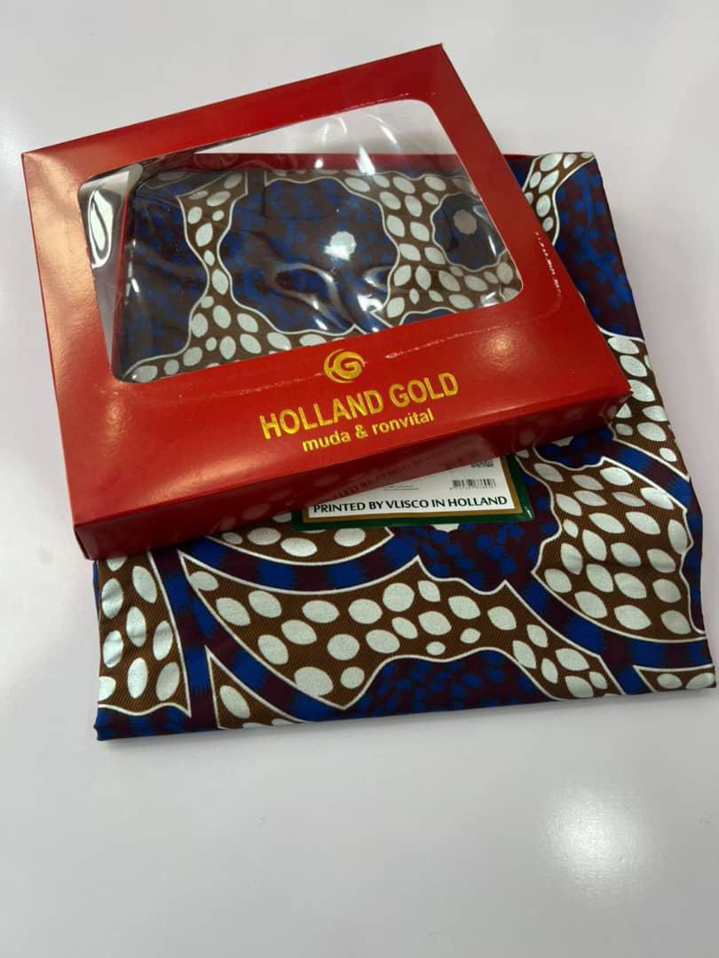 Holland Gold Brown Polka Ankara
