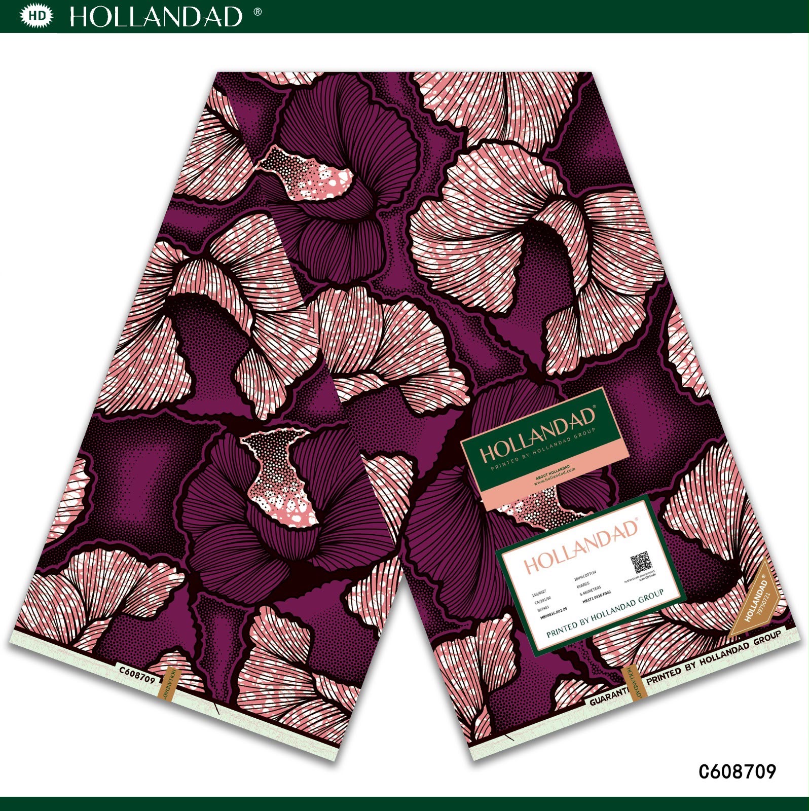 Hollandad Purple Floral Ankara